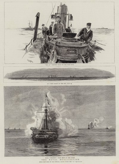 A haditengerészeti mozgósítás alkotó: William Lionel Wyllie
